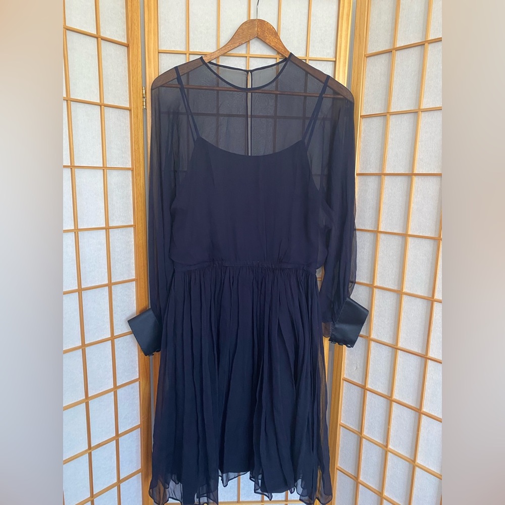 Vintage (1960s) blue chiffon dress